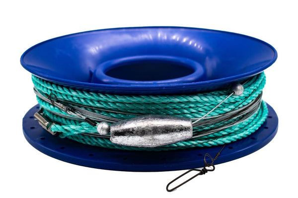 Seahorse 10 Inch Hand Caster Reel Pre-Rigged with Heavy Duty Mackerel Rig