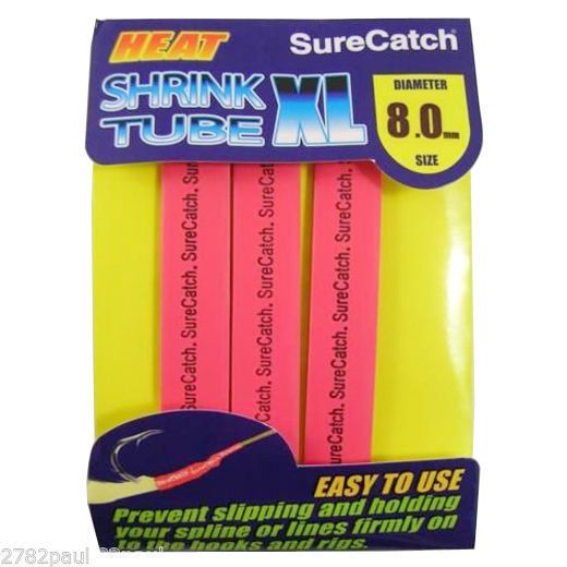 1 Packet of Red SureCatch Fishing Heat Shrink Tube - Wire Cable Sleeve Tubing