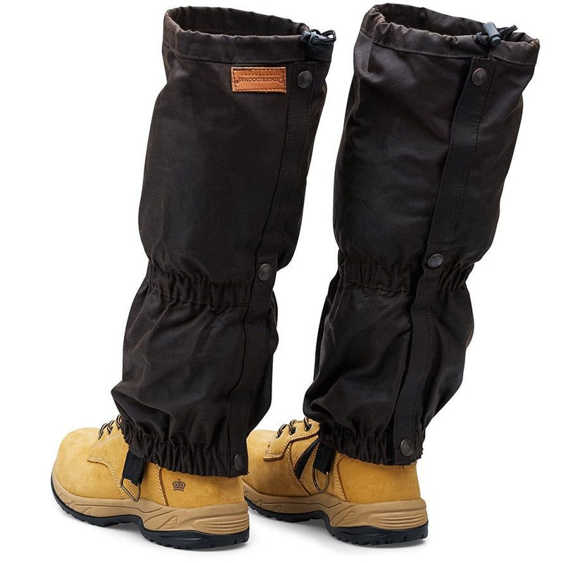 Didgeridoonas Brown Oilskin Knee Length Long Gaiter Guards