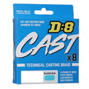 150m Spool of Rovex D8 Cast Braided Fishing Line - Glacier Blue Fishing Braid