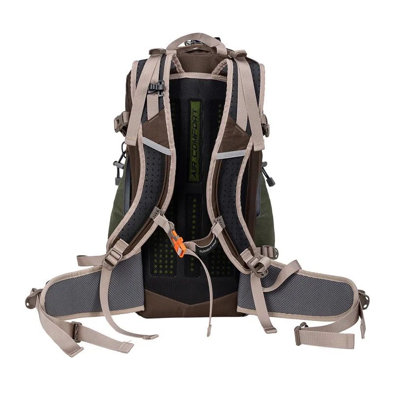 Lightweight 35L Hiking Backpack Breathable Camping Green