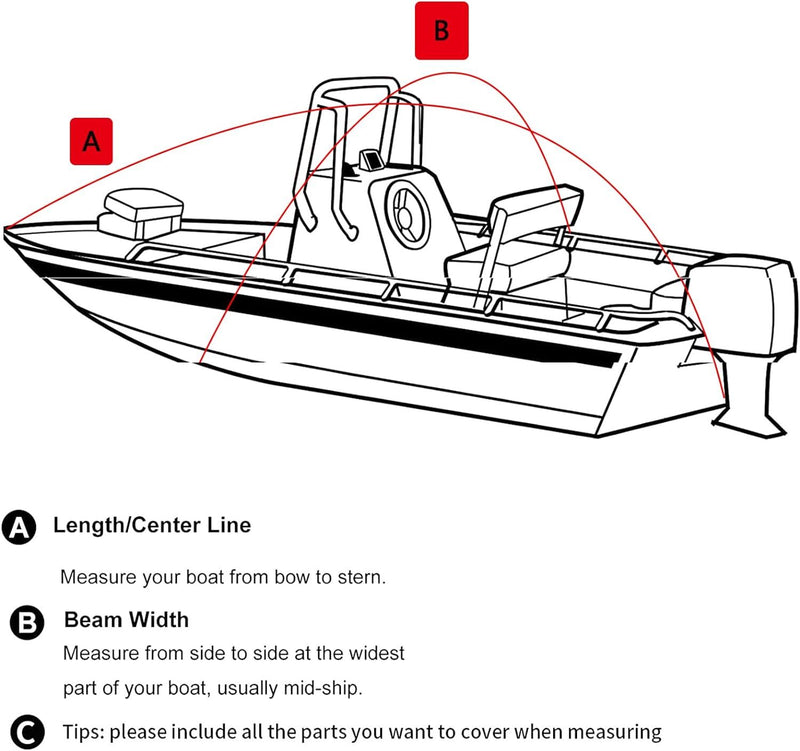 Boat Cover - 12-19ft - Black