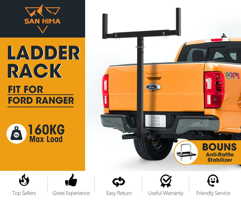 San Hima Ladder Rack Roof Rack Tow Bar Hitch 4WD For Ford Ranger XLT Wildtrak