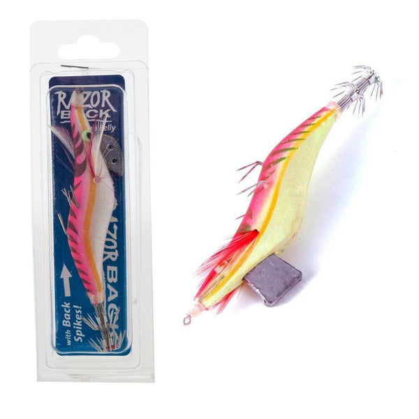 Jarvis Walker Size 3.0 Lumo Pink Razorback Squid Jig Lure