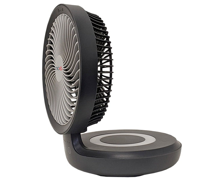 NCE 12 Volt Grey Oscillating Fan With Light