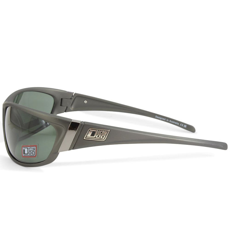 Dirty Dog Stoat Grey/Green Men's Polarised Pport Sunglasses 52993