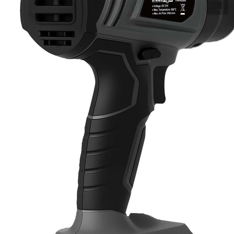 Traderight Heat Gun Kit Battery Operated 21V 500°C Turbo Air Flow with 5 Nozzles