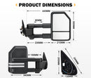 SAN HIMA Extendable Towing Mirrors Gen2 for Toyota Hilux 2015-Current N80