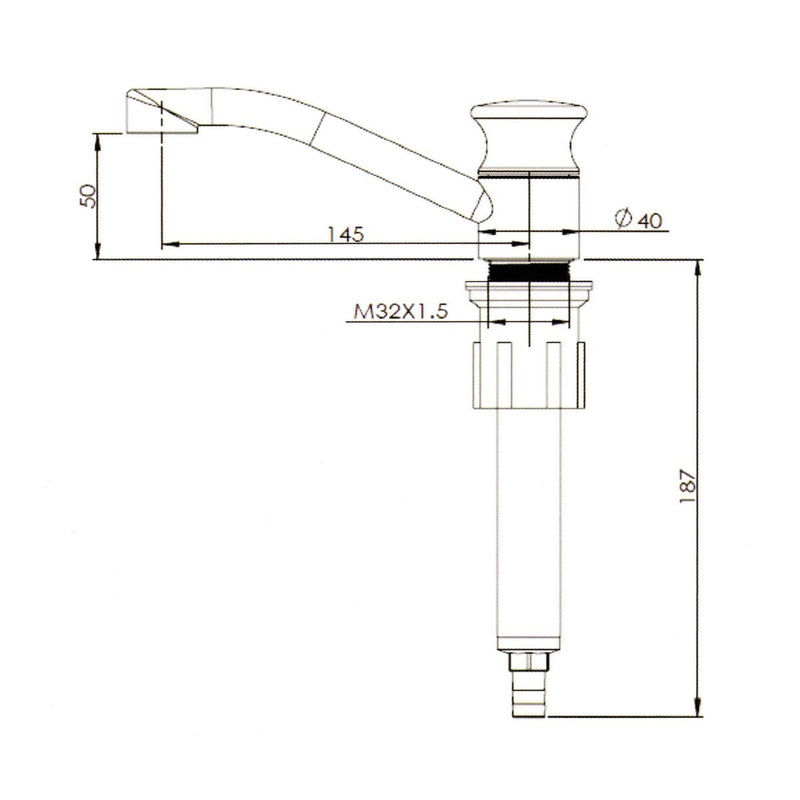 RV Flomaster Deluxe Chrome Hand Pump