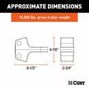 CURT Rebellion XD Tongue Attachment (70mm Tow Ball / 4500kg)