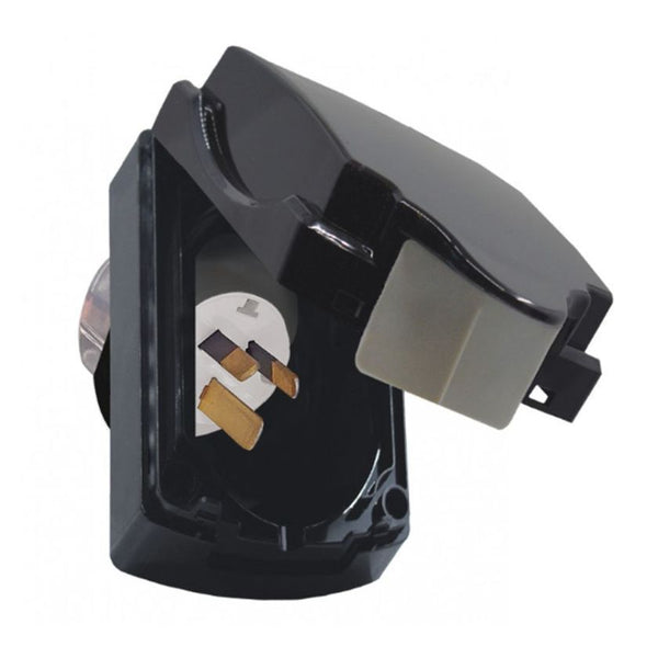 Trader Black Inlet 240V 15A IP34