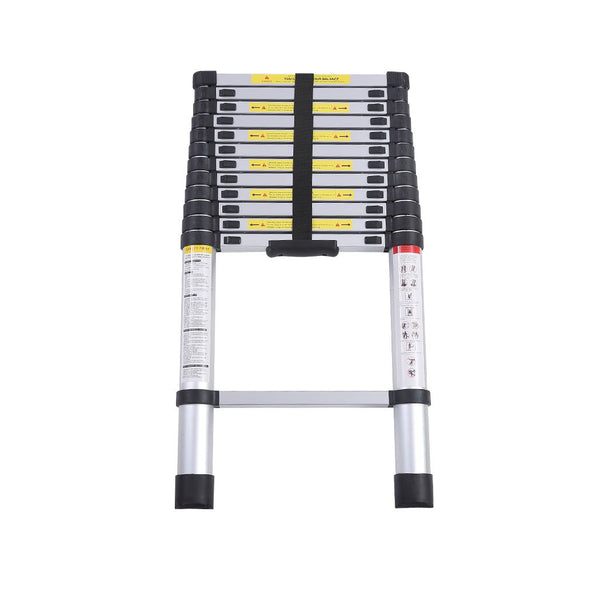 Traderight Multipurpose Ladder Portable Telescopic Extension Step Aluminium 3.8m