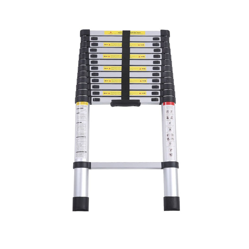Traderight Multipurpose Ladder Portable Telescopic Extension Step Aluminium 3.8m