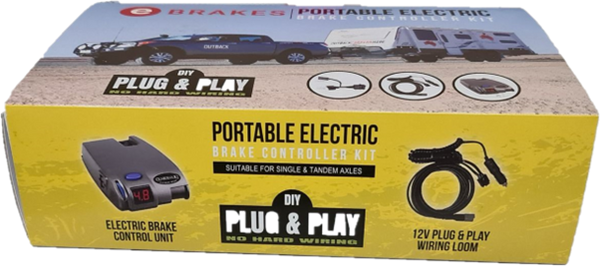 Portable Electric Brake Kit With Large Round Adapter
