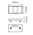 LED Autolamps 150BAR2 Stop/Tail/Indicator & Reflector 12 Volt, Twin Blister