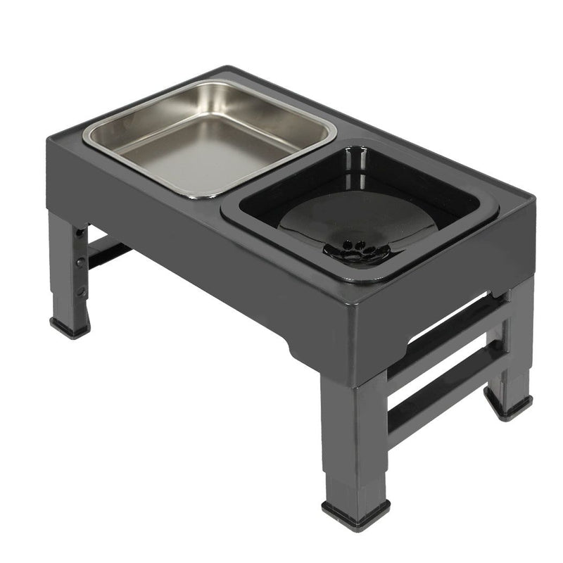 Pawz Elevated Pet Feeder 4 Height Adjustable Dog Stainless-Steel Non-Slip Bowl