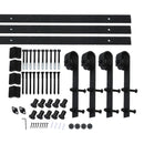 4m Antique Classic Style Double Sliding Barn Door Hardware Track Roller Kit