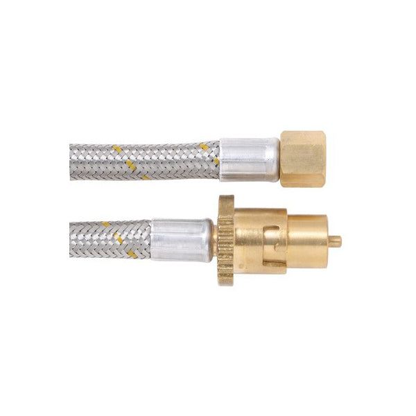 10mm SS Gas Hose 3/8" SAE FF x Male Bayonet 2000mm