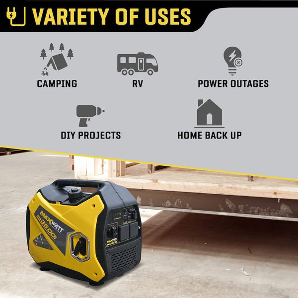 MaxWatt 3500W PETROL PURE SINE WAVE SILENT DIGITAL INVERTER GENERATOR