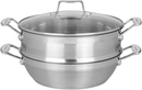 Scanpan Impact Multi Purpose Pan 28cm with Steamer Stew Braise Saute in Silver