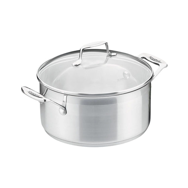SCANPAN Impact 24cm 4.8L Dutch Oven with Lid Stainless Steel Pot Slow Stew