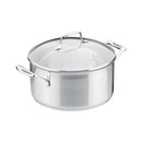 SCANPAN Impact 24cm 4.8L Dutch Oven with Lid Stainless Steel Pot Slow Stew
