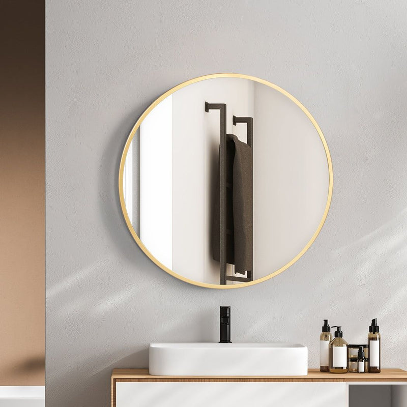 Yezi Wall Mirror Bathroom Makeup Mirrors Large Round Vanity Decor Frame 70cm