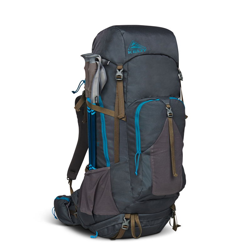 KELTY Asher 85L Backpack Bag Travel Hiking Camping Pack - Beluga/Stormy Blue