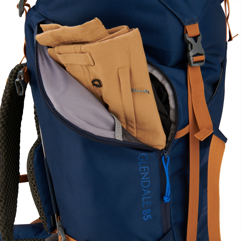 KELTY Glendale 85L Pageant Backpack Bag Hiking Camping Travel Pack in Blue/Cathay Spice