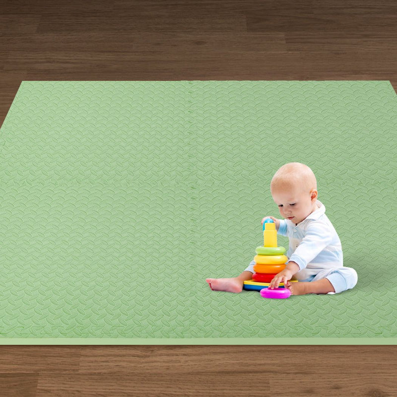 Bopeep EVA Foam Kids Play Mat Floor Kid Crawling Interlocking Home Green 60x60