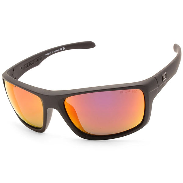 Dirty Dog Axle Satin Black/Grey-Purple Fusion Mirror Polarised Unisex Sunglasses