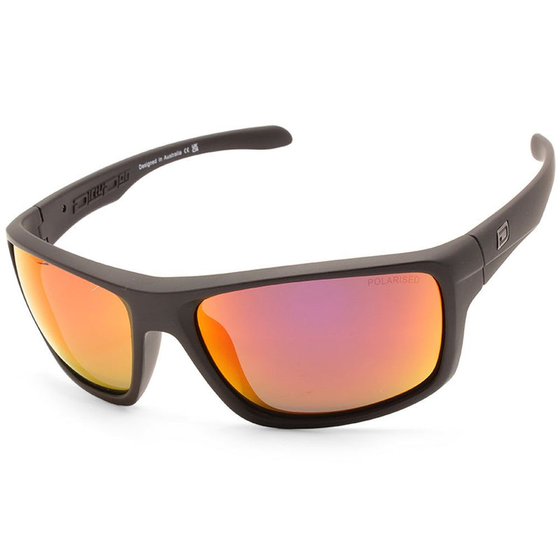 Dirty Dog Axle Satin Black/Grey-Purple Fusion Mirror Polarised Unisex Sunglasses
