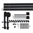 3.66m Antique Classic Style Double Sliding Barn Door Hardware Track Roller Kit
