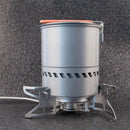 3800W Folding Outdoor Gas Stove with 1.5L Pot Silver