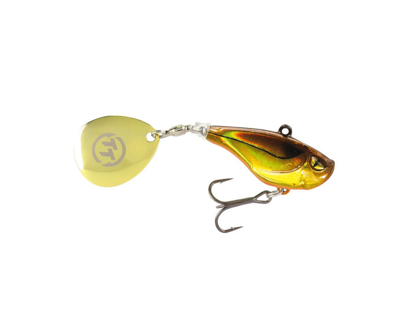 TT Lures Flashpoint+ 33mm Tail Spinner Vibe Lure - GOLDEN MINNOW