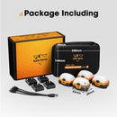 San Hima 4xLED Camping Lantern Light Rechargeable w/ Lithium Battery Amber White