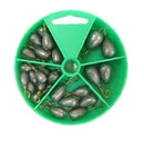 27 Gillies Bass Casting Sinkers in Convenient Dial Pack - Assorted Sizes And Weights