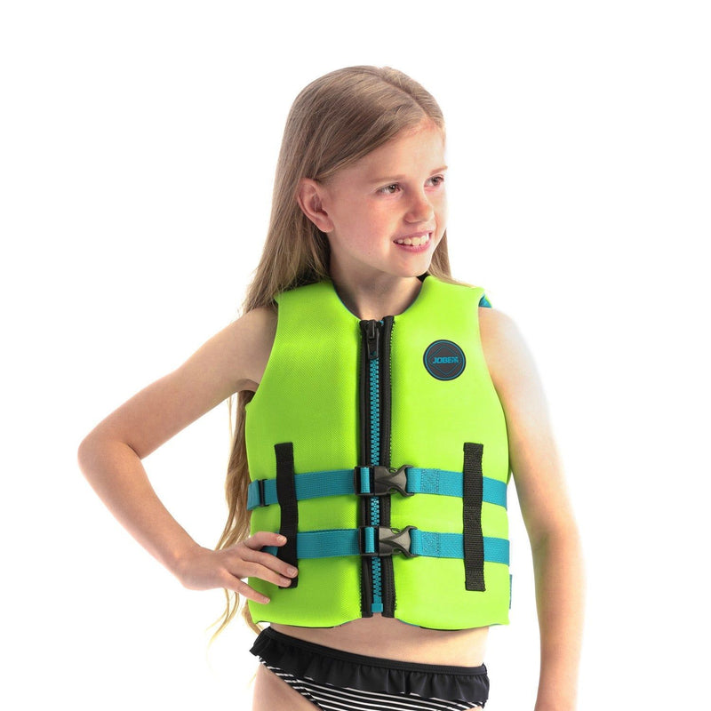 Jobe Lime Green 50N Front Entry Neoprene Unisex Kids Life Jacket Vest