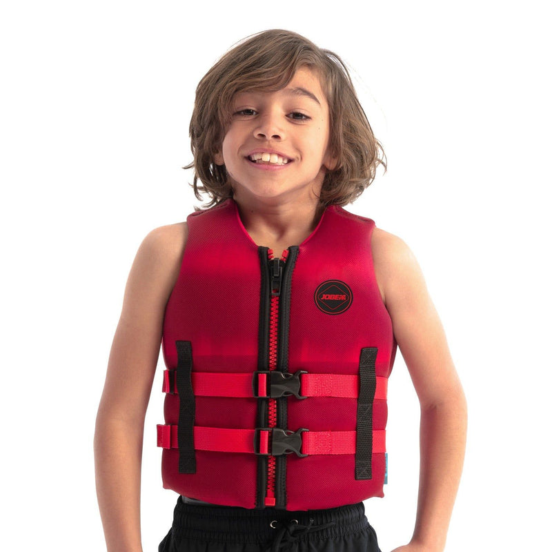 Jobe Red 50N Front Entry Neoprene Unisex Kids Life Jacket Vest (Red)
