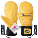 Ski Gloves Leather Snowboard Mittens - Men & Women