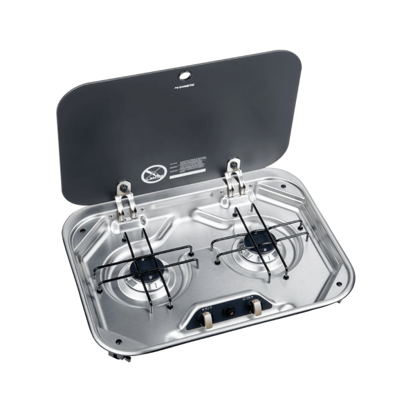 Dometic PI8022 Two burner gas stove with safety glass lid