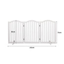 Pawz Wooden Pet Gate Dog Fence Safety Stair Barrier Security Door 3 Panels White