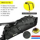 13L Bike Saddlebag with Stabilizer Rack Rainproof Storage Set Black