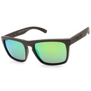 Dirty Dog Monza Matte Black/Green Mirror Polarised Unisex Sunglasses