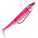 2 Pack of Rigged 14cm Storm Biscay Shad Soft Body Fishing Lures - Pink Sand Eel