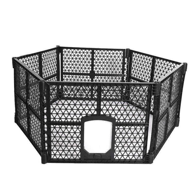 Pawz Pet Playpen Folding Dog Plastic Puppy Exercise Enclosure Fence 6 Panels