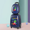 Bopeep 16''13'' 2Pcs Kids Luggage Set Travel Suitcase Child Space Dino Backpack