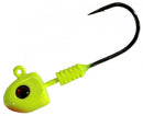 3 Pack of 1/4oz Chartreuse TT Lures DemonZ Jigheads with Size 1/0 Hooks