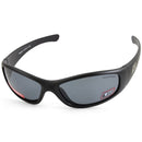 Dirty Dog Buzzer Satin Black/Grey Polarised Men's Wrap Sunglasses