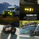 LIGHTFOX Cygnus-2 Pair 3inch Osram LED Pod Lights 1Lux@348m IP68 4,052LM